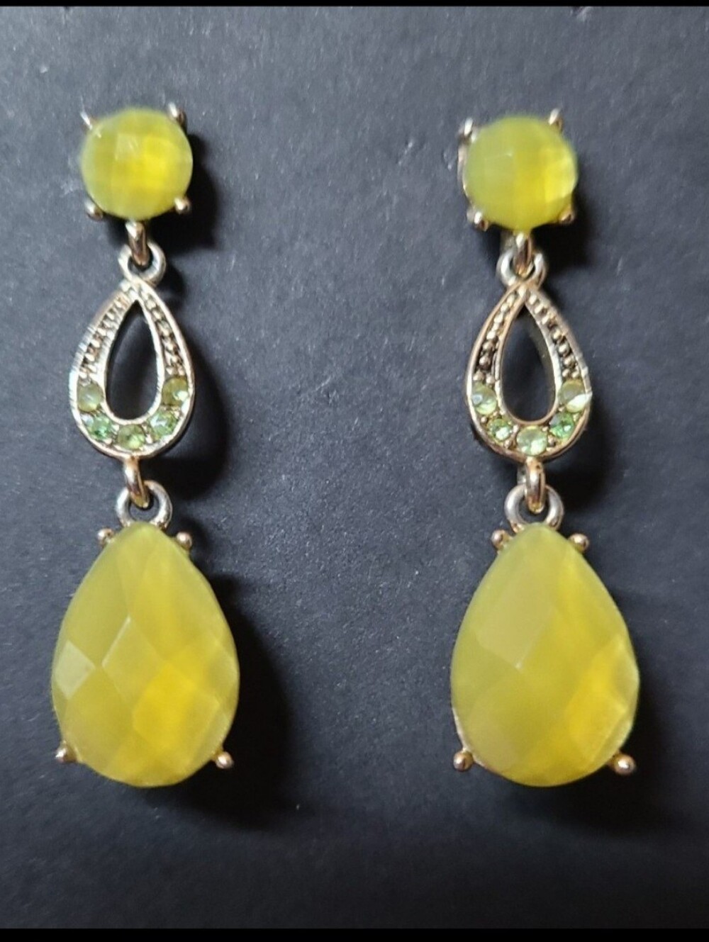 Liz Claiborne Yellow Teardrop Dangle Earrings - Women Jewelry